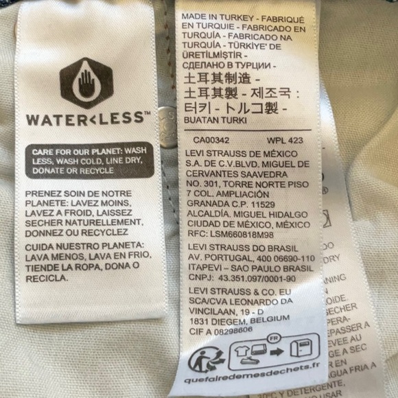 Levi's High Rise Premium Quality Straight Jeans Big E Button Fly Size 28 - Picture 12 of 14